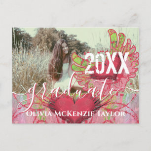 Grunge Hearts Class of Graduation Invitations