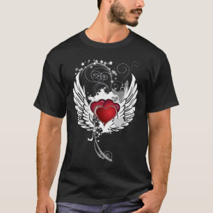 Grunge Hearts Wings T-Shirt