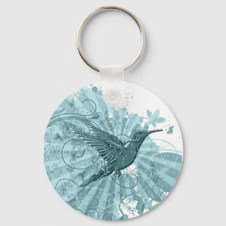 Grunge Hummingbird Keychain