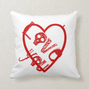 Grunge I Love You for Kids Pillowcase Cushion