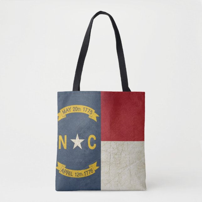 Grunge illustration of North Carolina Tote Bag (Front)