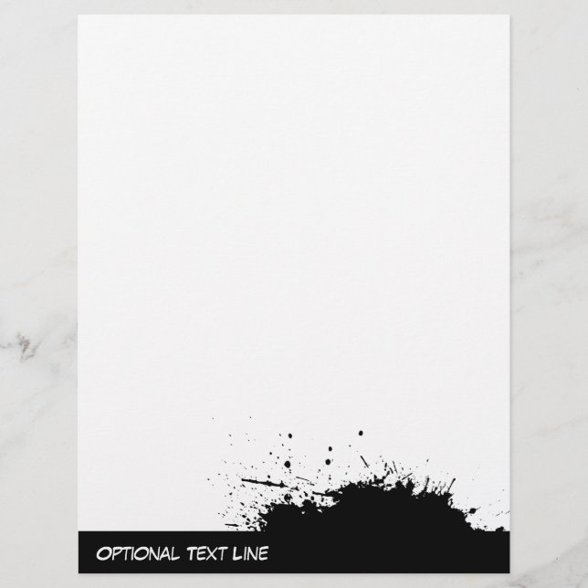 Grunge Ink Stain Template for letterhead (Front)