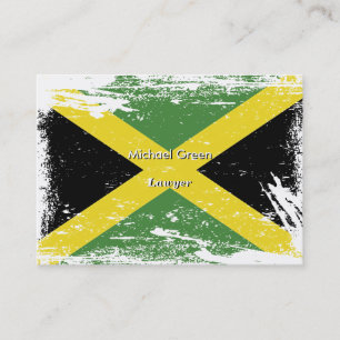 Grunge Jamaica Flag Business Card