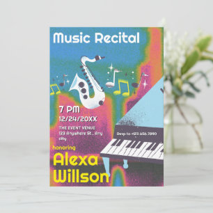 Grunge jazz music music recital concert invitation