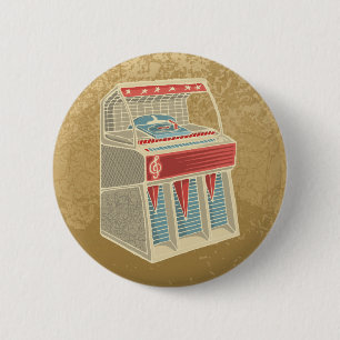 Grunge Jukebox 6 Cm Round Badge