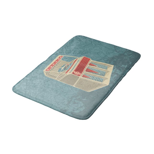 Grunge Jukebox Bath Mat (Angled)
