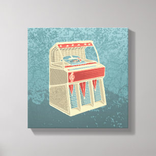 Grunge Jukebox Canvas Print