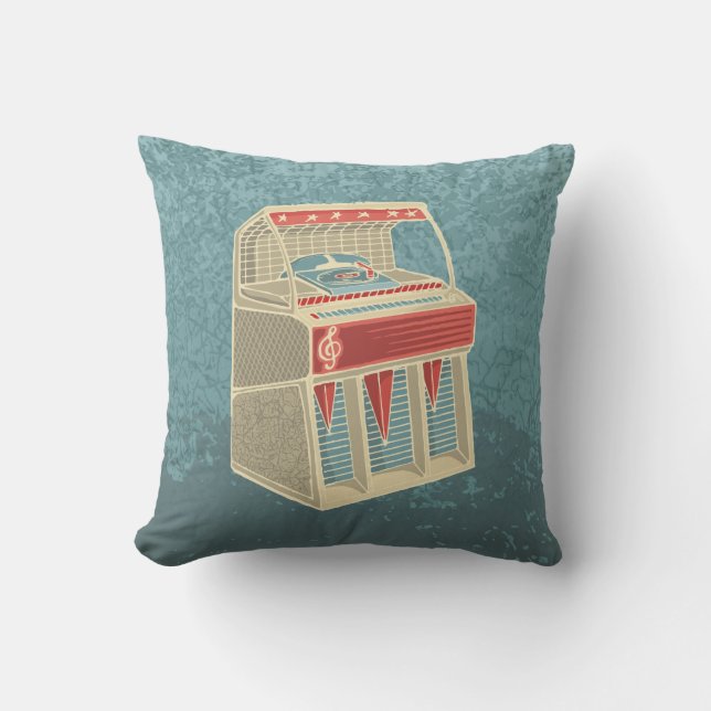 Grunge Jukebox Cushion (Front)
