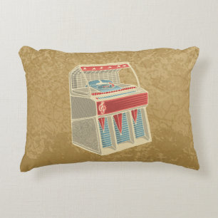 Grunge Jukebox Decorative Cushion