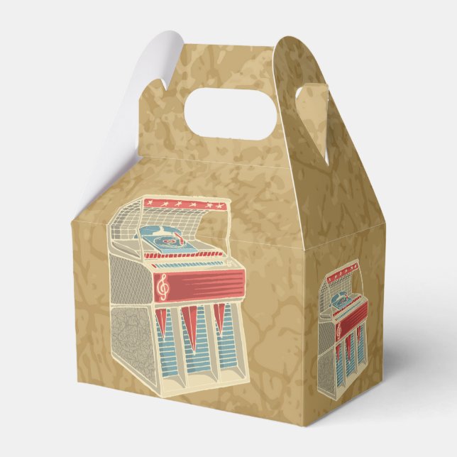 Grunge Jukebox Favour Box (Front Side)