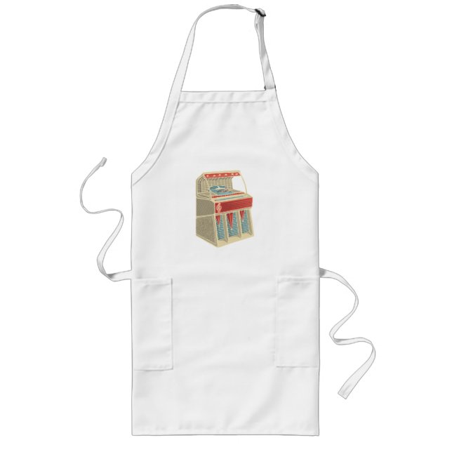 Grunge Jukebox Long Apron (Front)