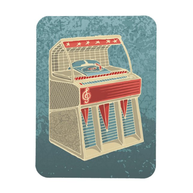Grunge Jukebox Magnet (Vertical)