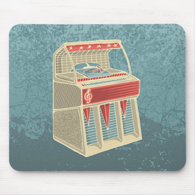 Grunge Jukebox Mouse Pad (Front)
