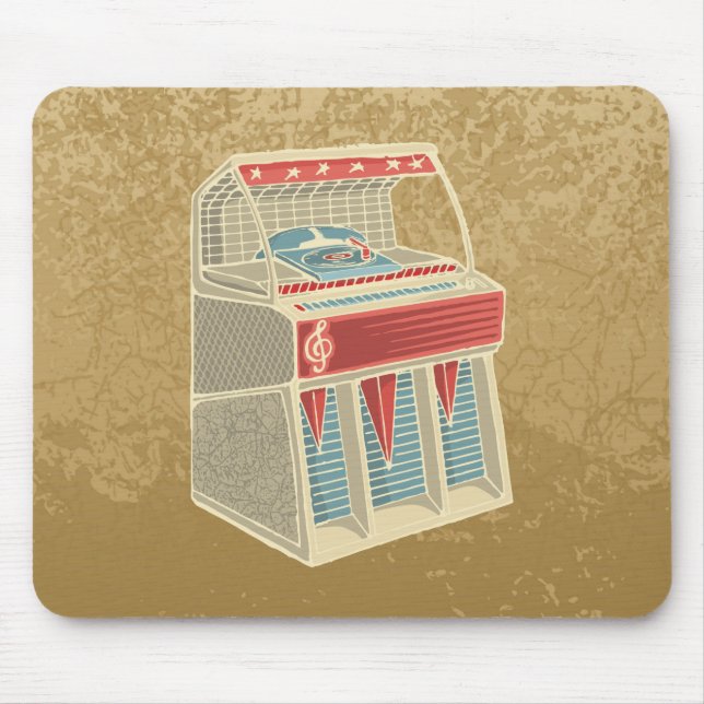 Grunge Jukebox Mouse Pad (Front)