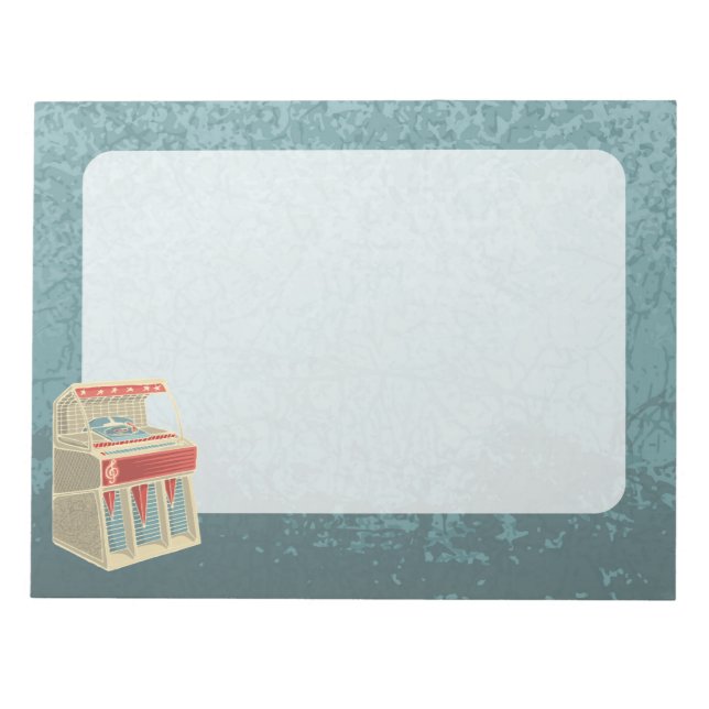 Grunge Jukebox Notepad (Front)