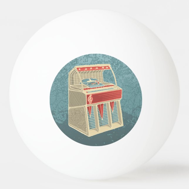 Grunge Jukebox Ping Pong Ball (Front)
