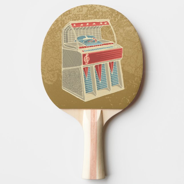 Grunge Jukebox Ping Pong Paddle (Front)