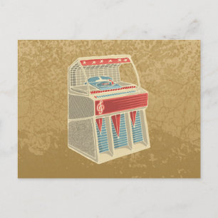 Grunge Jukebox Postcard