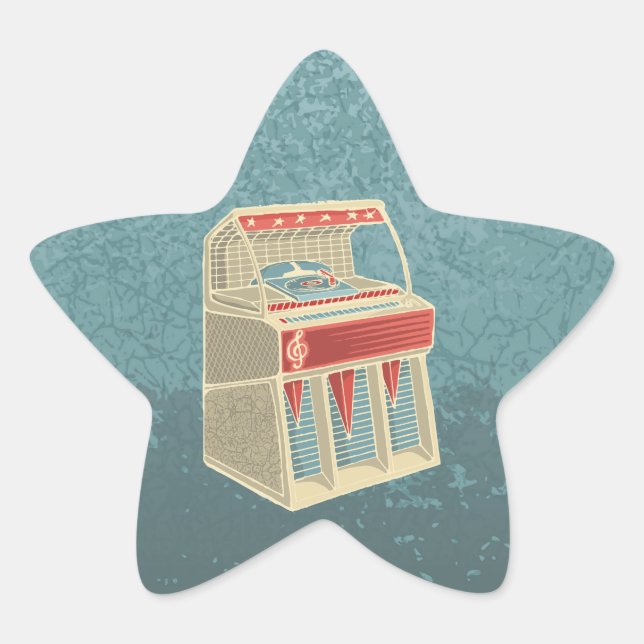 Grunge Jukebox Star Sticker (Front)