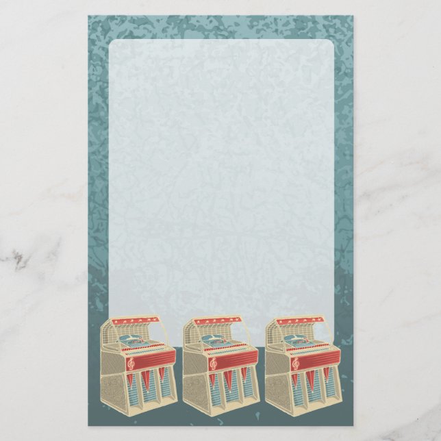 Grunge Jukebox Stationery (Front)