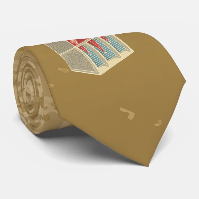Grunge Jukebox Tie (Rolled)