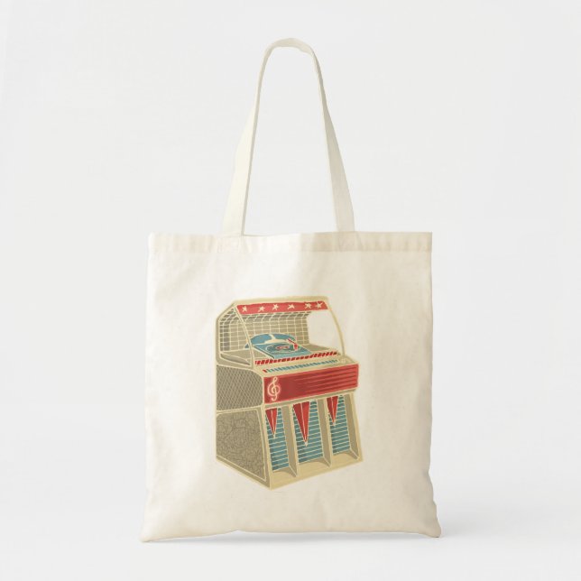Grunge Jukebox Tote Bag (Front)