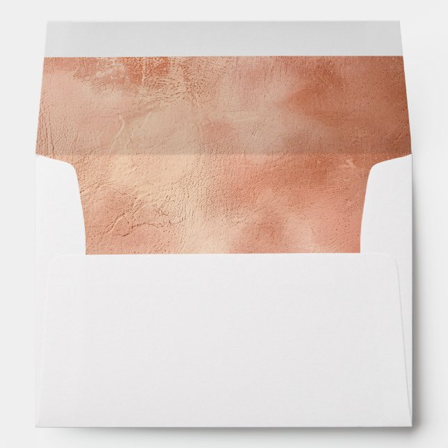 Grunge Leather Blush Peach Cowgirl  Theme Envelope (Back (Bottom))