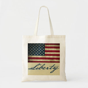Grunge Liberty Fourth Of July Tote Bag