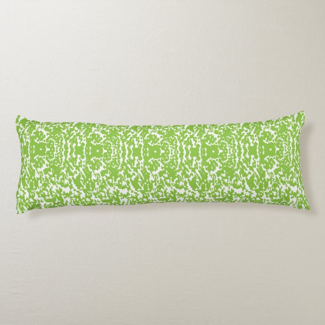 Grunge Lime Green Pattern - Summer Abstract Decor Body Cushion (Back)