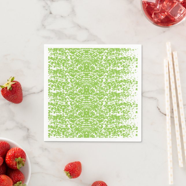 Grunge Lime Green Pattern - Summer Abstract Decor Napkin (Insitu)
