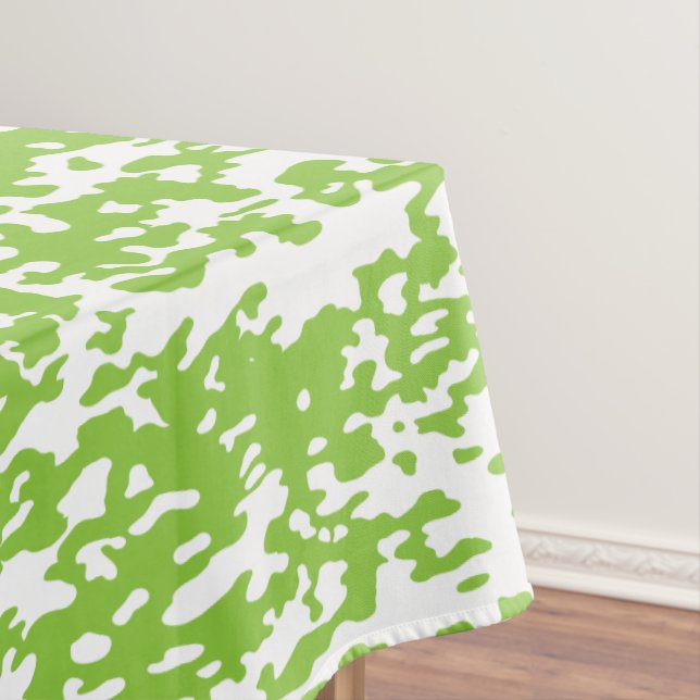 Grunge Lime Green Pattern - Summer Abstract Decor Tablecloth (In Situ)