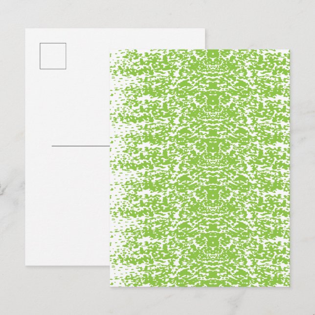 Grunge Lime Green Texture Invitation Postcard (Front/Back)