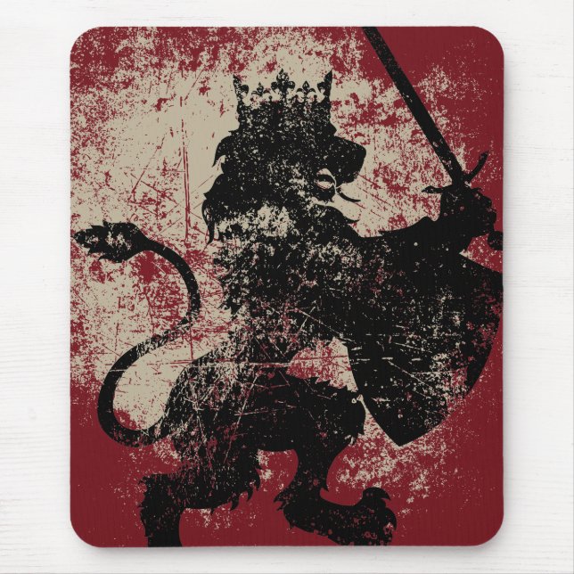 Grunge Lion King Mousepad (Front)
