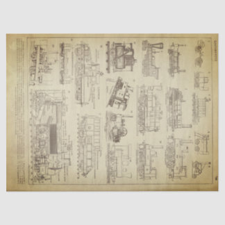 Grunge Locomotive Decoupage Sheet