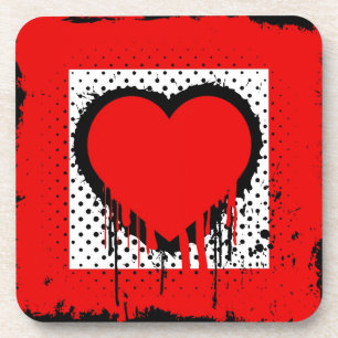 Grunge love coaster