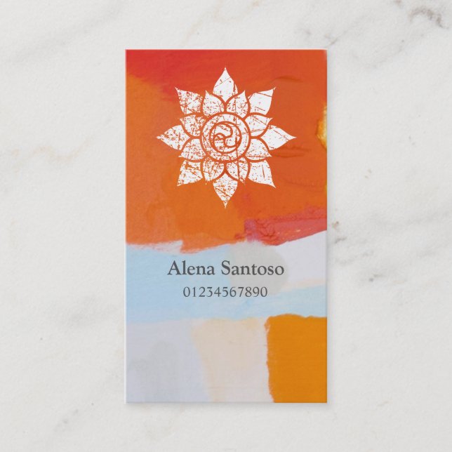 Grunge Mandala Business Card (Front)