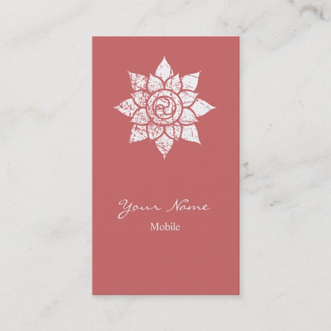 Grunge Mandala Business Card (Front)