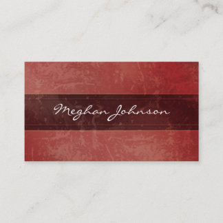 Grunge Marble Red Trendy Business Card