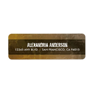 Grunge Marble Return Address Label (sepia)