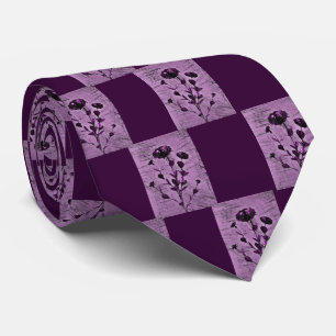 Grunge Mediaeval Flower Art Tie