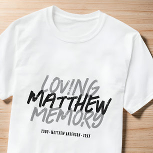 Grunge Memorial In Loving Memory Custom T-Shirt