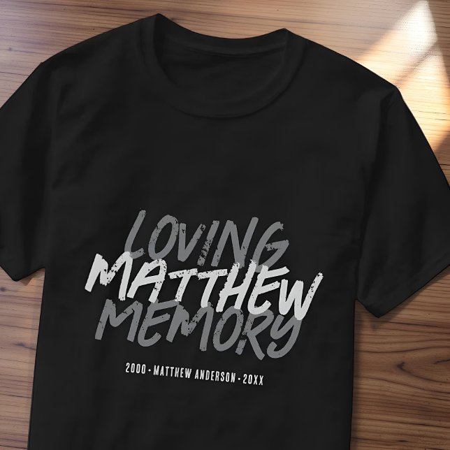 Grunge Memorial In Loving Memory Custom T-Shirt (Creator Uploaded)