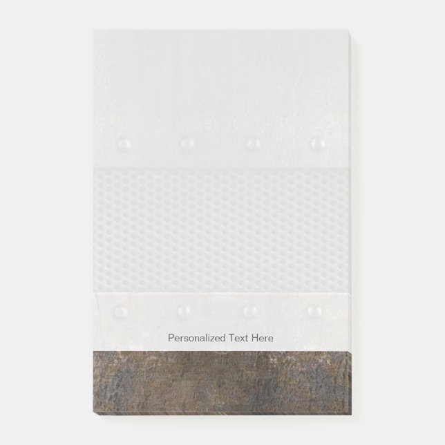 Grunge metal background post-it notes (Front)