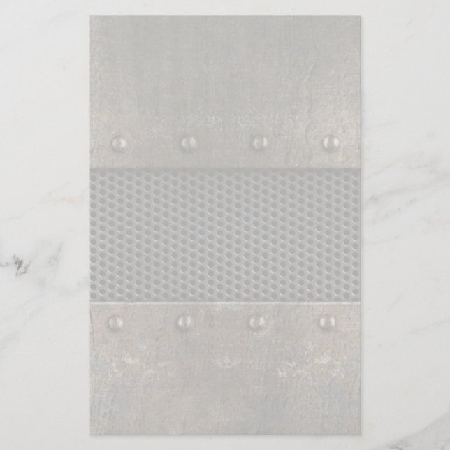 Grunge metal background stationery (Front)