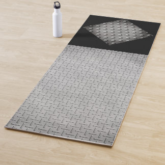 Grunge Metal Industrial Plate Style Yoga Mat