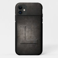 Grunge Metal L Monogram Iphone Case
