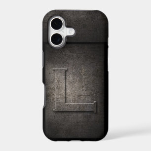 Grunge Metal L Monogram Iphone Case