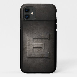 Grunge Metal Monogram Iphone Case for Him