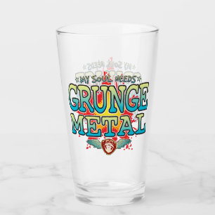 Grunge Metal Soul Glass Tumbler