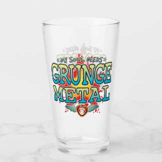 Grunge Metal Soul Glass Tumbler